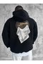 Hooded Oversized Premium Sweatshirt with Embroidered Sabır Design. - 2