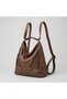 Women's 3-Function Soft Leather Adjustable Shoulder and Backpack 38*33 cm