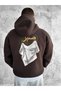 Hooded Oversized Premium Sweatshirt with Embroidered Sabır Design. - 4