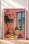 Orange Tree and Pink-Walled Room Framed Poster, Italy Poster, Living Room and Kitchen Wall Decor, Itp146. - 3