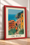 Ciao Bella, Women's Framed Painting, Coastal Trail, Italy Poster, Wall Decor, Itp168. - 2