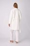 Maternity Pajama Set, 3-Piece Set, Lace Robe, Buttoned Nursing Robe, Jacquard Fabric. - 5