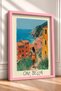 Ciao Bella, Women's Framed Painting, Coastal Trail, Italy Poster, Wall Decor, Itp168. - 2