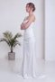 Women's Corset-Style Draped Long-Sleeved Satin Evening Dress, Available in Black, Burgundy, White, and Baby Blue. - 3