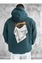 Hooded Oversized Premium Sweatshirt with Embroidered Sabır Design. - 2