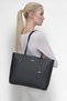 SAIGE EAST-WEST TOP ZIP TOTE-BLACK-N/S