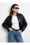 Faux Leather Bomber Jacket