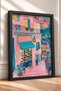 Positano Pink Shop with Signboard, Framed Poster, Italy Poster, Living Room, Kitchen, Wall Decor, Itp154. - 2