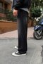 Washed Black Regular Pants 100% Cotton 100% - 3