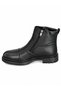 Znk-25992 Black Genuine Leather Fur-Lined Men's Boots for Everyday Use. - 5