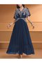 Rochie medie, Bleumarin