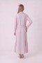 Maternity and Postpartum Nightgown Set, 2-Piece, with Lace, V-Neck, Buttoned, Nursing-Friendly, Made of Combed Cotton. - 4