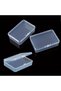4pcs Plastic Mini Storage Box Transparent Portable Jewelry Organizer Case - 4
