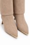 Serenza Detachable Dust Cover Detailed Buckle Zipper Pointed Metal Tip Thin Heel Women's Boots - 7