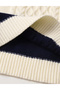 Pulover, Alb/Bleumarin - 4