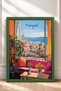 Naples, Dome and Sea Framed Painting, Italy Poster, Living Room, Kitchen, Wall Decor, Itp186. - 3
