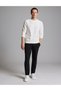 Ecru, High-Neck, Logo-Detailed, Patterned Sweatshirt 50331634-Vr019 - 4