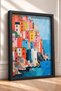 Riomaggiore Colorful Houses and Boats Framed Painting Italy Poster Wall Decor Itp195 - 2