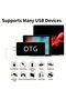 محول USB A أنثى إلى USB C رمادي اللون، موزع أربعة في واحد للأجهزة - 7