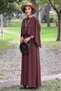 Brown Self-Cinched Modal Fabric Dress - 5