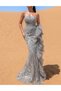 Rochie lunga, Gri - 3