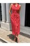 Rochie medie, Rosu - 5