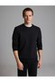 Black Regular Fit Crew Neck Sweatshirt 50332670-Vr046
