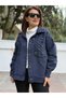 Italian Sequined Gabardine Jacket, Navy Blue (up to Size 50) - 2