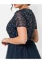 Rochie medie, bleumarin - 2