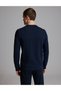 Navy Blue Regular Fit 100% Cotton Crew Neck Sweatshirt 50331600-Vr033 - 5