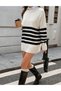 Pulover Oversize, Crem/Negru - 5