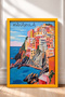 Colorful Houses on the Manarola Cliffs – Framed Painting, Italy Poster, Living Room, Kitchen, Wall Decor, Itp182. - 3