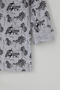 Boys' Pajama Set with Cute Tiger Pattern, Ages 4-8, Light Grey Mélange. - 8