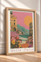 Bella Italia Colosseum and Seaside Collage Framed Painting, Italy Poster, Wall Decor, Itn005. - 2