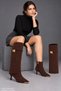 Serenza Detachable Dust Cover Detailed Buckle Zipper Pointed Metal Tip Thin Heel Women's Boots - 4