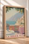 La Dolce Vita Lemon-Themed Framed Painting, Italy Poster, Living Room and Kitchen Wall Decor, Itn021. - 2