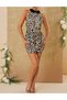 Rochie scurta, animal print