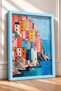 Riomaggiore Colorful Houses and Boats Framed Painting Italy Poster Wall Decor Itp195 - 2