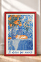The Dolce Far Niente Sleeping Cat Framed Painting, Italy Poster, Wall Decor, Itn017. - 3