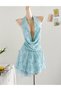 Rochie scurta, Turcoaz
