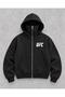 Black Unisex Oversize Full Zip Masked Gothic Hooded Hoodie Sweatshirt Black Unisex Oversize Full Zip Masked Gothic Hooded Hoodie Sweatshirt
