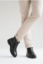 Znk-25992 Black Genuine Leather Fur-Lined Men's Boots for Everyday Use. - 2