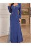 Rochie lunga, bleumarin - 2