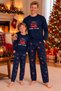 Father-Son 100% Cotton Christmas-Themed Pajama Set, with Socks as a Gift (Each Size Is Priced Separately).