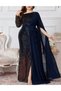 Rochie lunga, Bleumarin