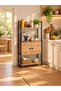 Kitchen Stand, High, with 2 Doors and 4 Shelves, Coffee Corner, Kitchen Shelf, Kitchen Organizer, Multi-Purpose Coffee Corner, Kitchen Shelf. - 3