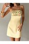 Rochie scurta, Galben - 4