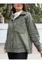Italian Sequined Gabardine Jacket, Khaki (up to Size 50) - 3