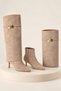 Serenza Detachable Dust Cover Detailed Buckle Zipper Pointed Metal Tip Thin Heel Women's Boots