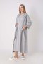 Maternity and Postpartum Nightgown Set, 2-Piece, V-Neck, Button-Down, Nursing-Friendly, Patterned Nightgown.